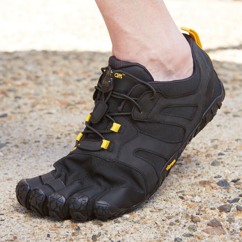 Tenis Hombre Negros/Amarillos - FiveFingers V-Trail 2.0 - HCESZD-281
